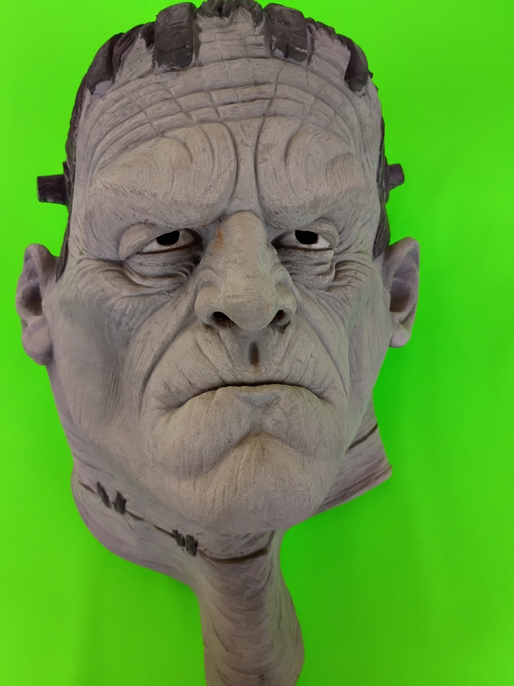 Vintage Frankenstein Silver Screen Edition Full Latex Over-the-Head Mask 🖤